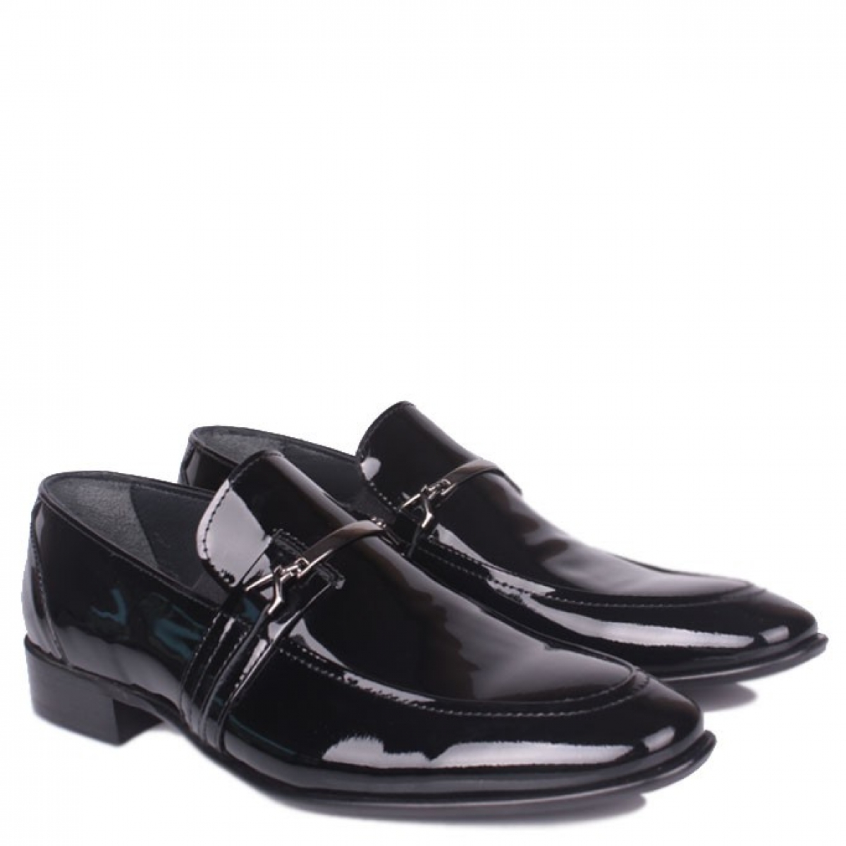Flo - Erkan Kaban 972 020 Erkek Siyah Rugan Klasik Büyük & Küçük Numara Ayakkabı. 3
