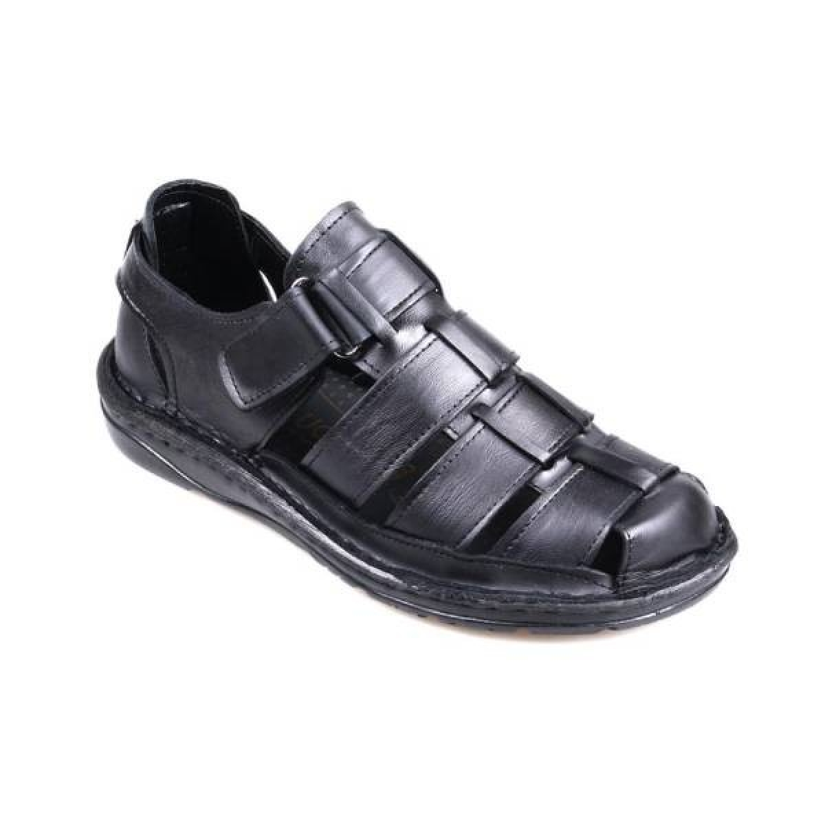 Flo Men Shoes 1001 Ortapedik Siyah Sandalet Ayakkabı. 1