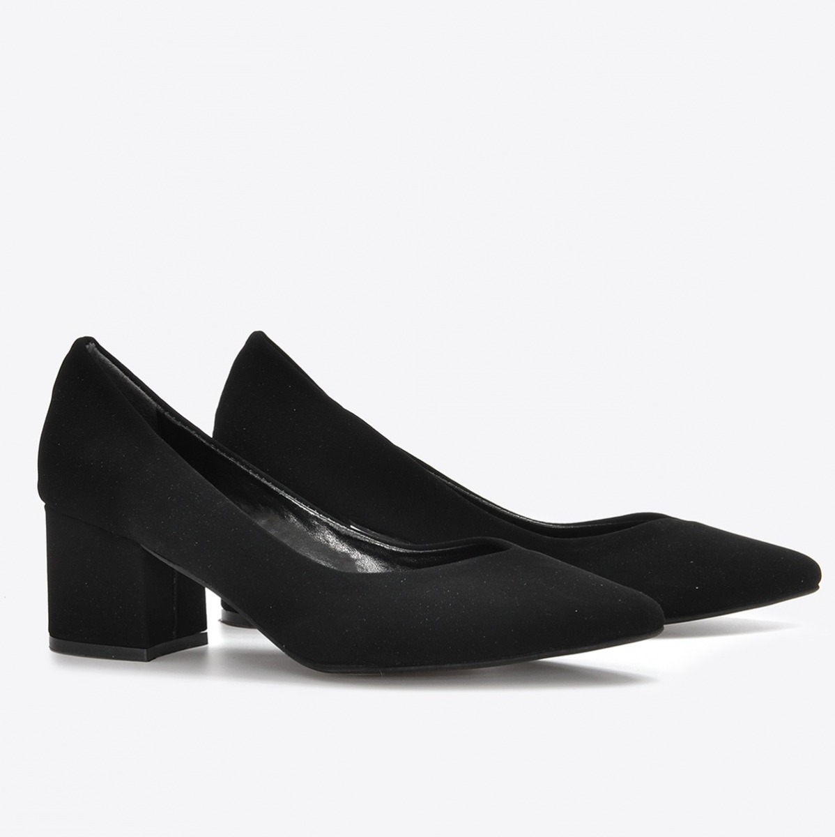 Flo Kadın Siyah Nubuk Klasik Topuklu Ayakkabı VZN21-040Y. 4
