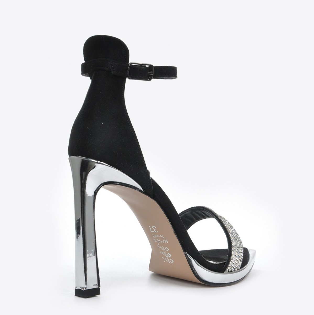 Flo Kadın Siyah Süet Klasik Topuklu Ayakkabı VZN20-179Y. 4