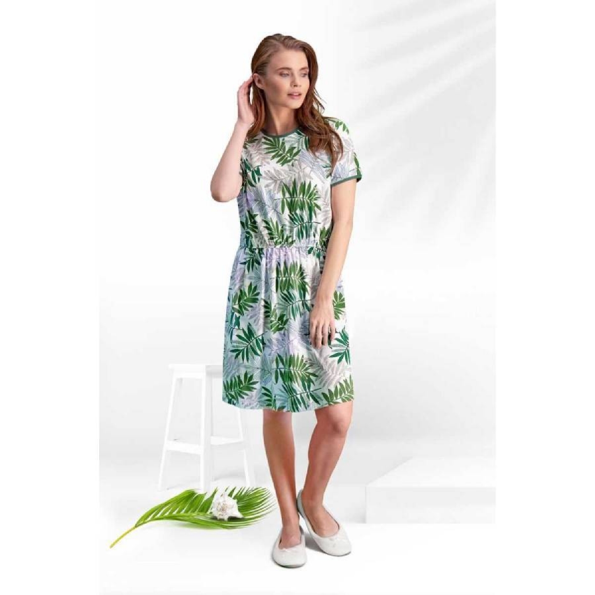 Flo Bambu Krem Kadın Gündelik Elbise. 2