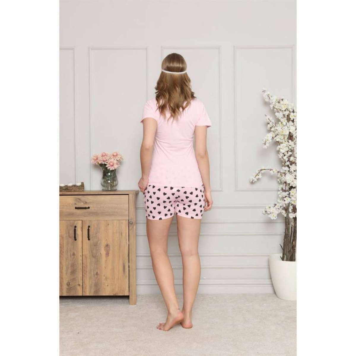 Flo Kadın %100 Pamuk Penye Kısa Kol Şortlu Pijama Takım 4322. 1