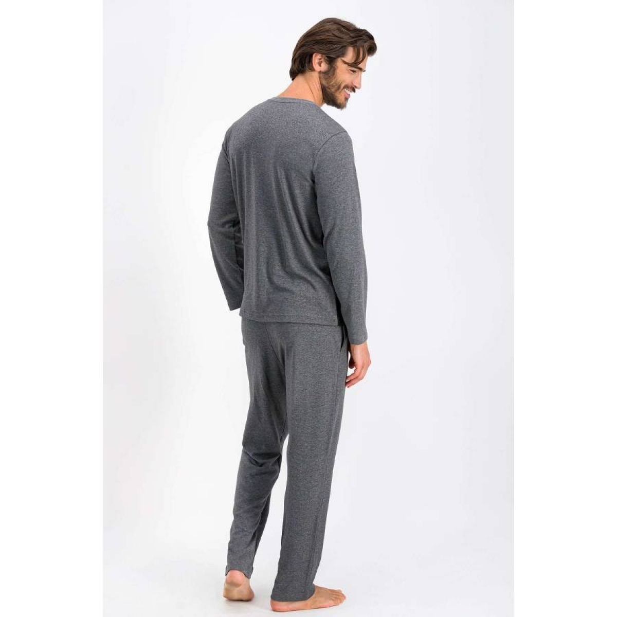 Flo Tile Antrasit Erkek Pijama Takımı. 3