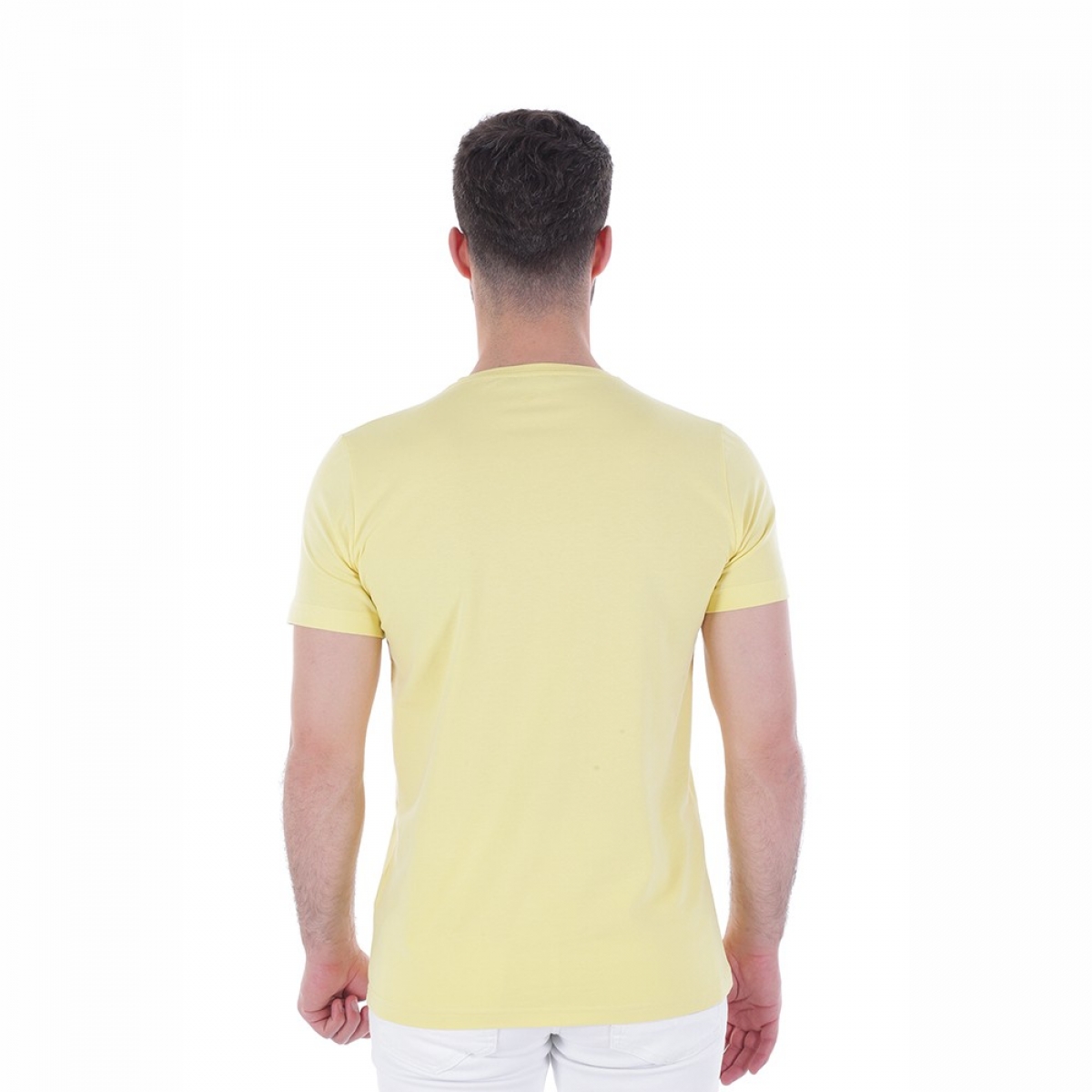 Flo Sıfır Yaka Erkek Tişört Sarı/Yellow 2017053. 2
