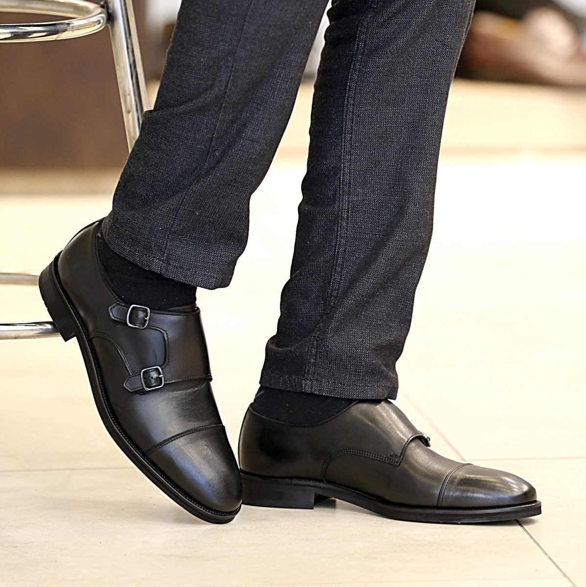 Flo - Erkek Deri Klasik Ayakkabı Siyah. 3