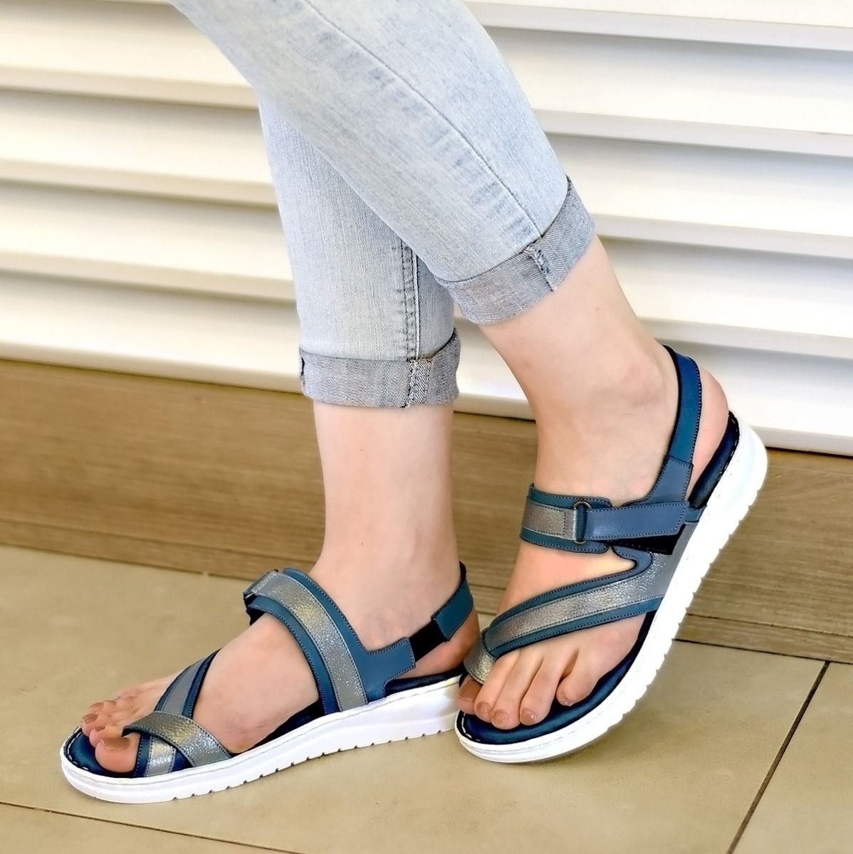 Flo - Kadın Sandalet Kot Mavi. 1
