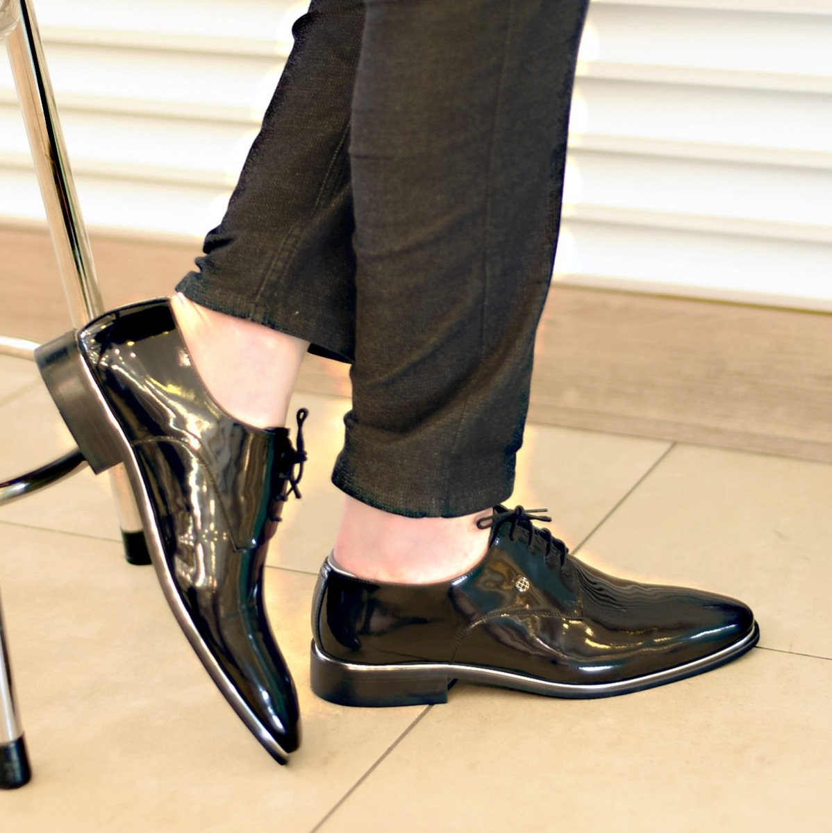 Flo - Erkek Rugan Klasik Ayakkabı Siyah Rugan. 2