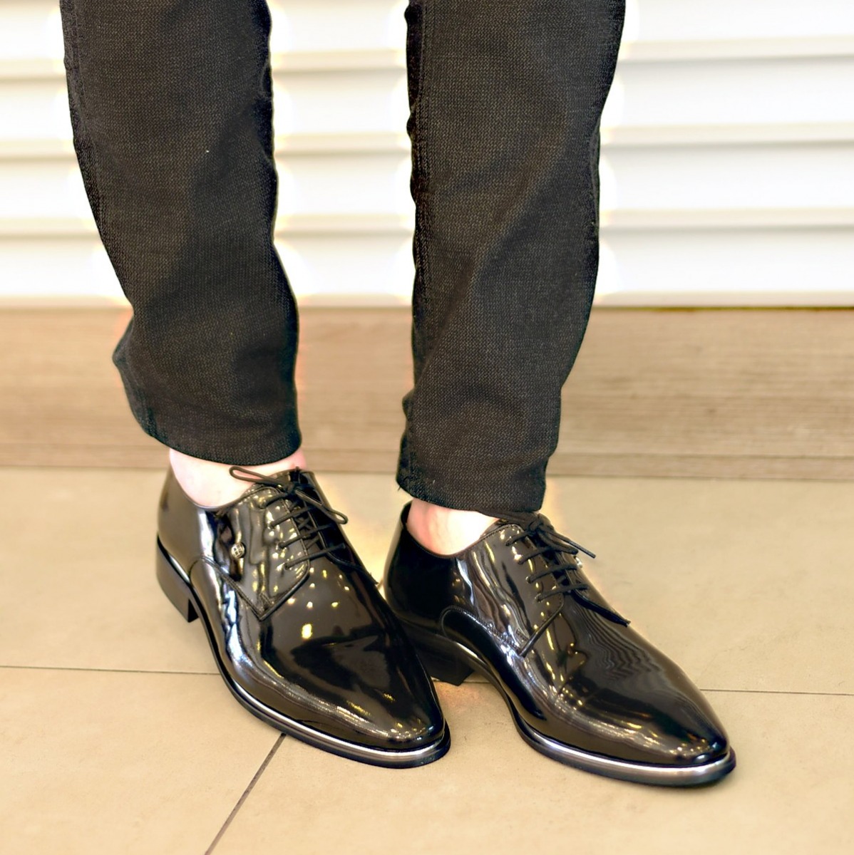 Flo - Erkek Rugan Klasik Ayakkabı Siyah Rugan. 1