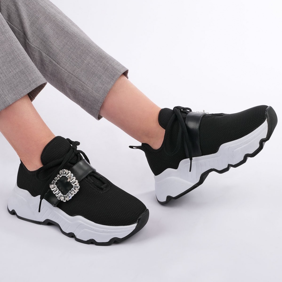 Kadın Sneaker Ayakkabı Baruba Siyah