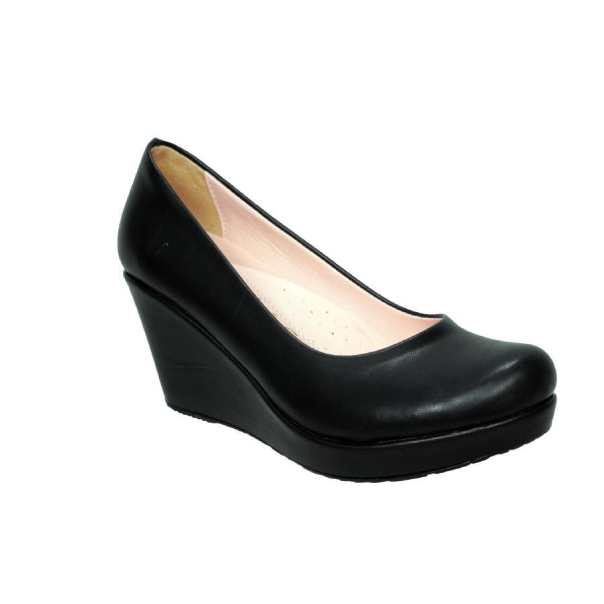 Flo Siyah DolguPlatform Topuk Kadın Ayakkabı Kalıbı Bir Numara Dardır. 1