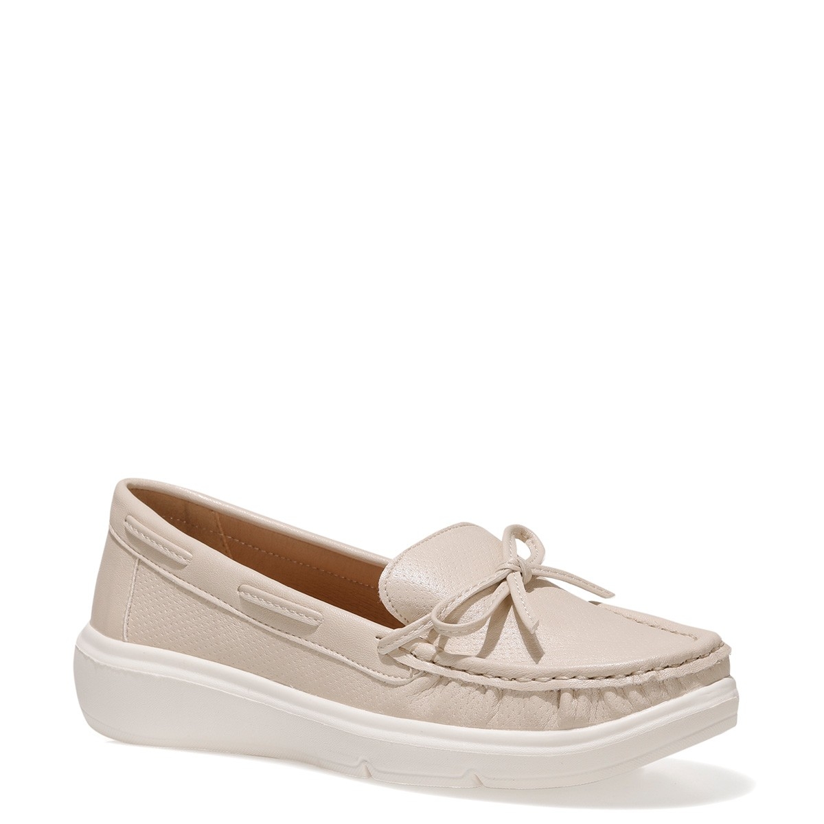flo block heel loafer