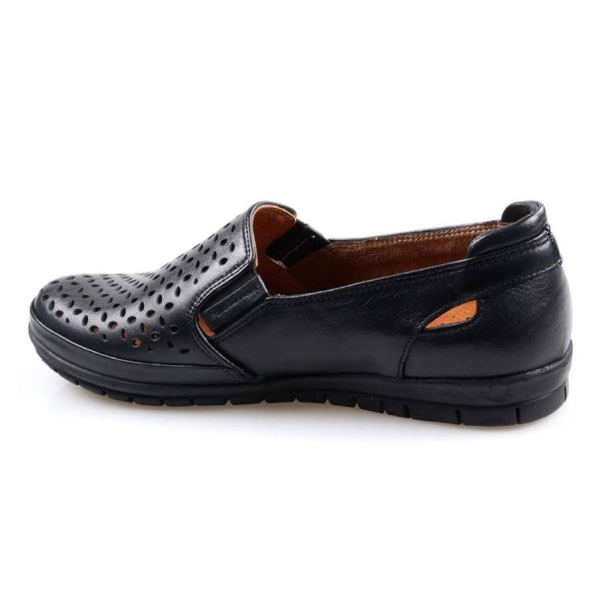 Flo Scavia Comfort Siyah Hakiki Deri Yazlık Kadın Ayakkabı. 3