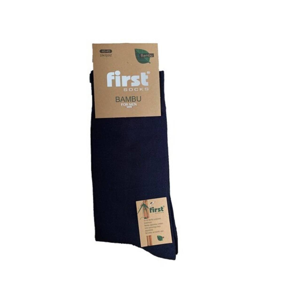 Flo 1'Li Paket Bambu Dikişsiz Erkek Klasik Uzun Çorap. 1