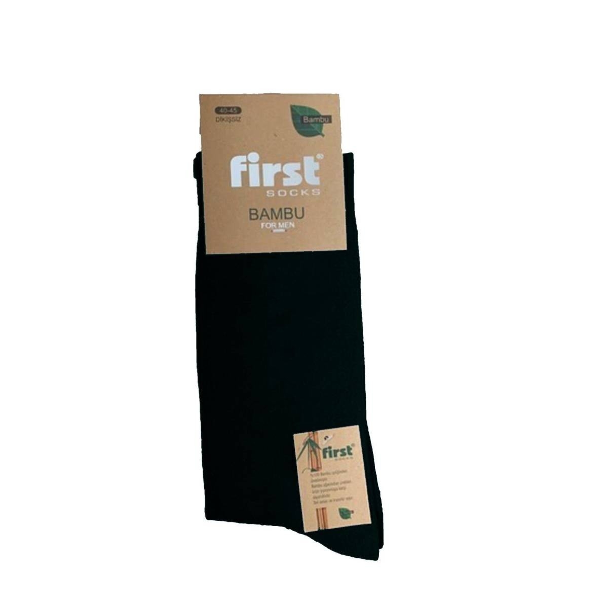 Flo 1'Li Paket FIRST Bambu Dikişsiz Erkek Klasik Uzun Çorap. 1