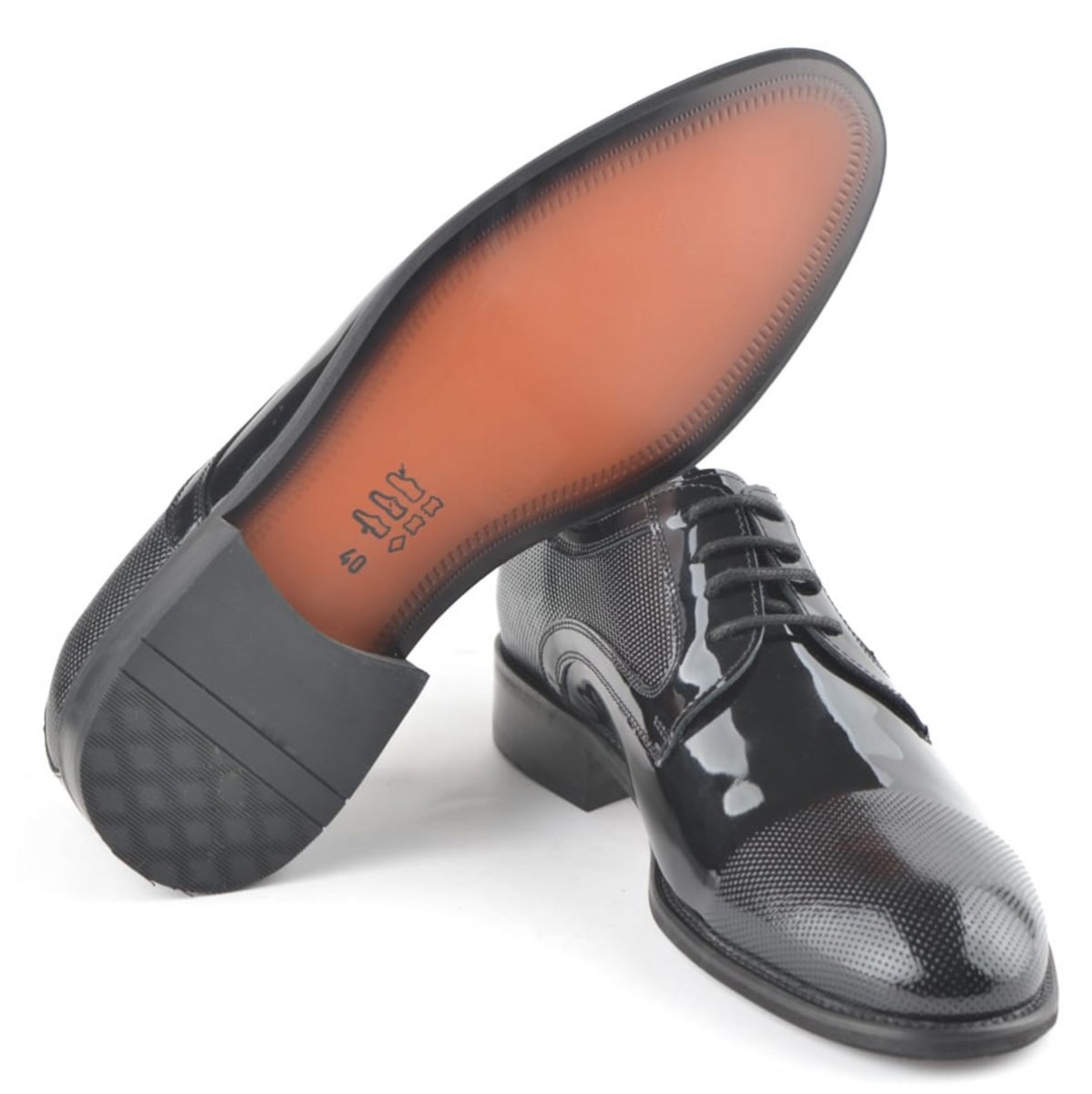 Flo Erkek Deri Klasik Ayakkabı İ19523-1 M 1000 SİYAH RUGAN. 5