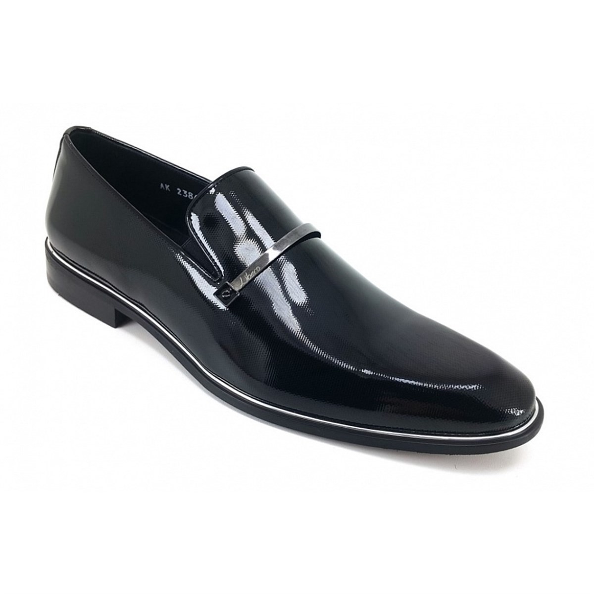 Flo 2384 Erkek Klasik Ayakkabı-Siyah Rugan. 1