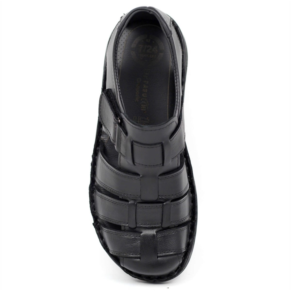 Flo Dr. Pabucchi Hakiki Deri Comfort Sandalet Erkek Siyah 0001. 3