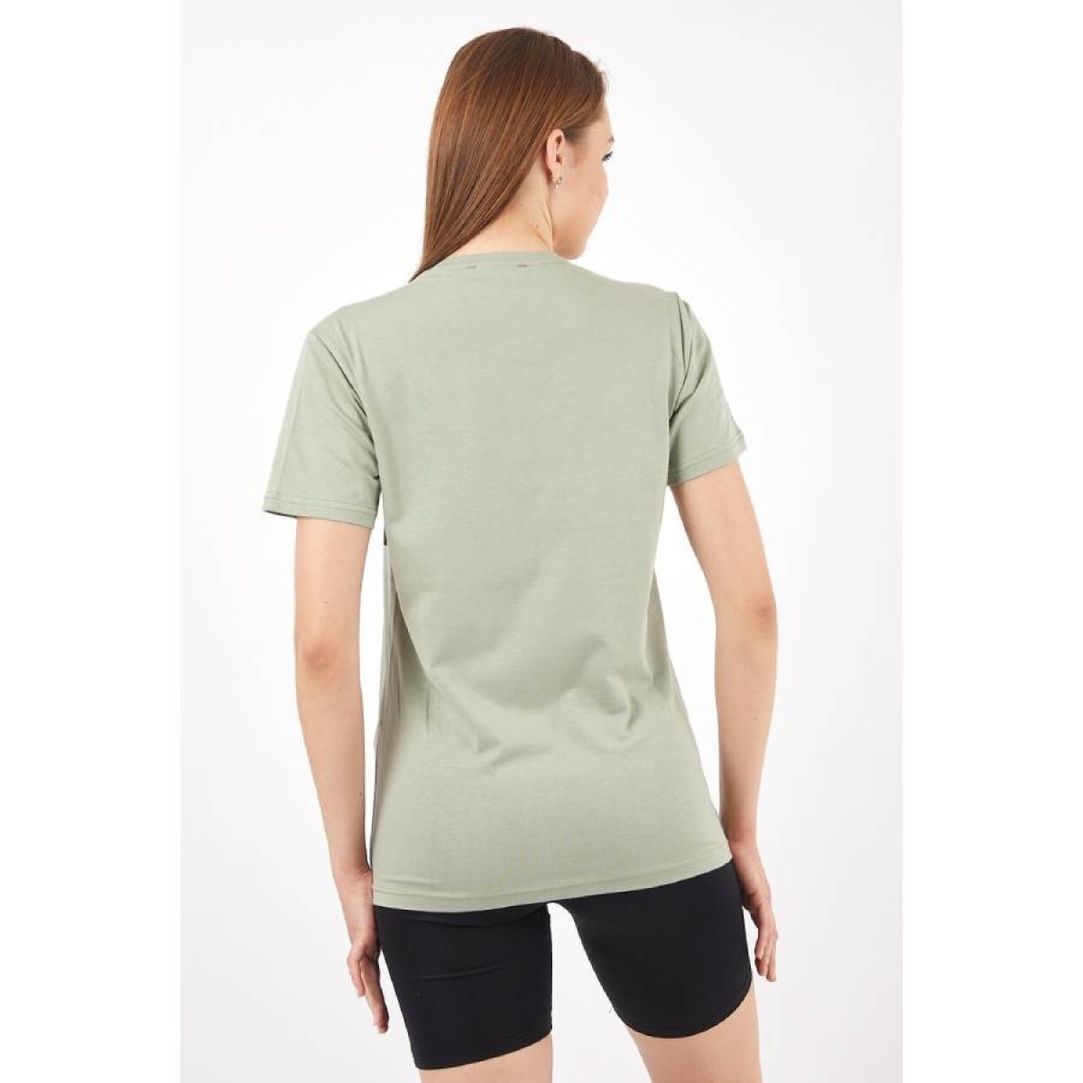 Flo Kadın Sıfır Yaka Basic Baskılı T-Shirt. 5