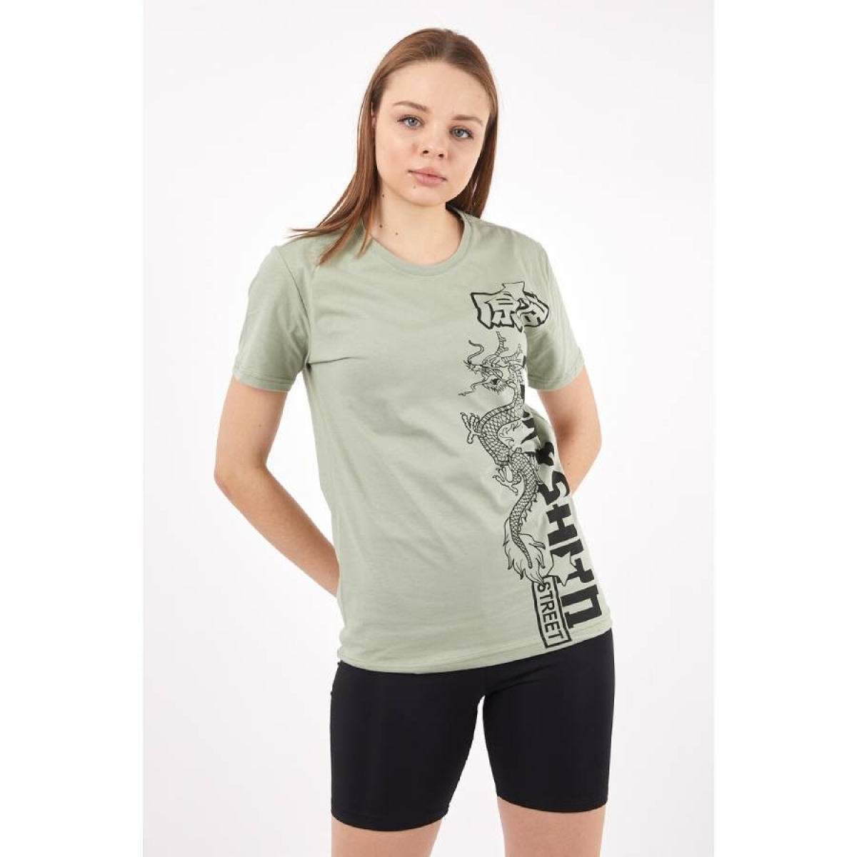 Flo Kadın Sıfır Yaka Basic Baskılı T-Shirt. 4