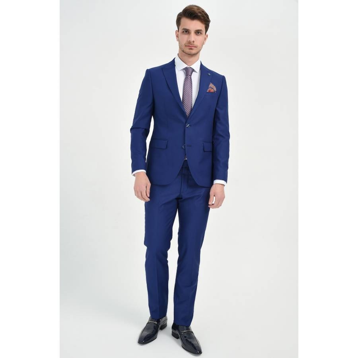 Flo Erkek Basic Regular Takım Elbise Saks Mavisi. 3