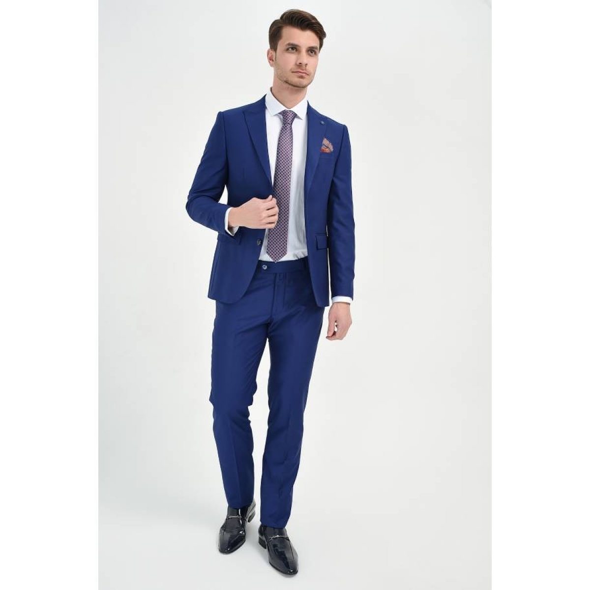 Flo Erkek Basic Regular Takım Elbise Saks Mavisi. 1