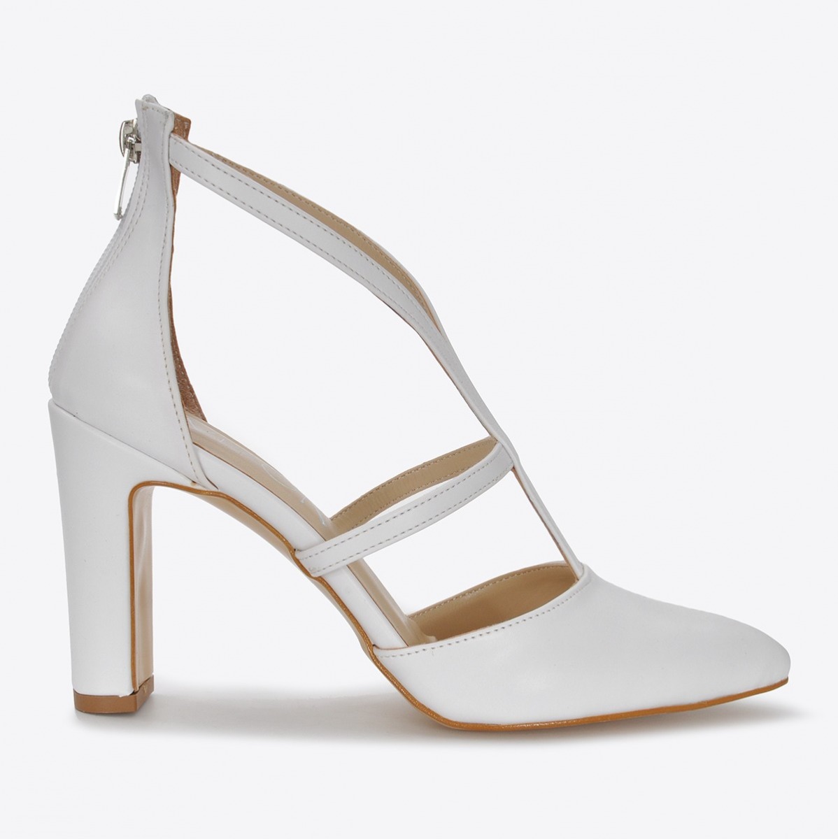 Flo Kadın Beyaz Klasik Topuklu Ayakkabı VZN21-073Y. 1