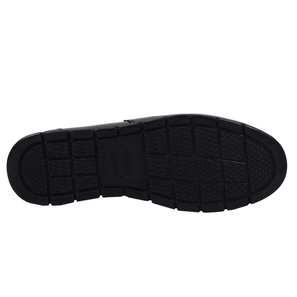 Flo 018-L Siyah %100 Deri Erkek Comfort Ayakkabı. 3