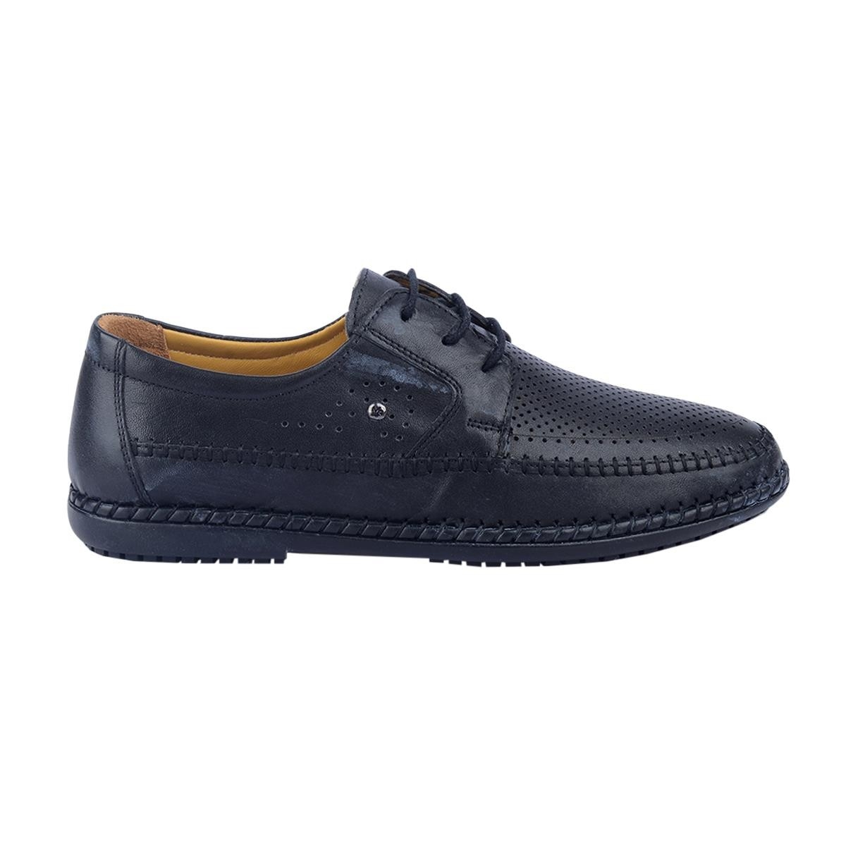 Flo 211-4250 Siyah %100 Deri Günlük Erkek Comfort Ayakkabı. 3