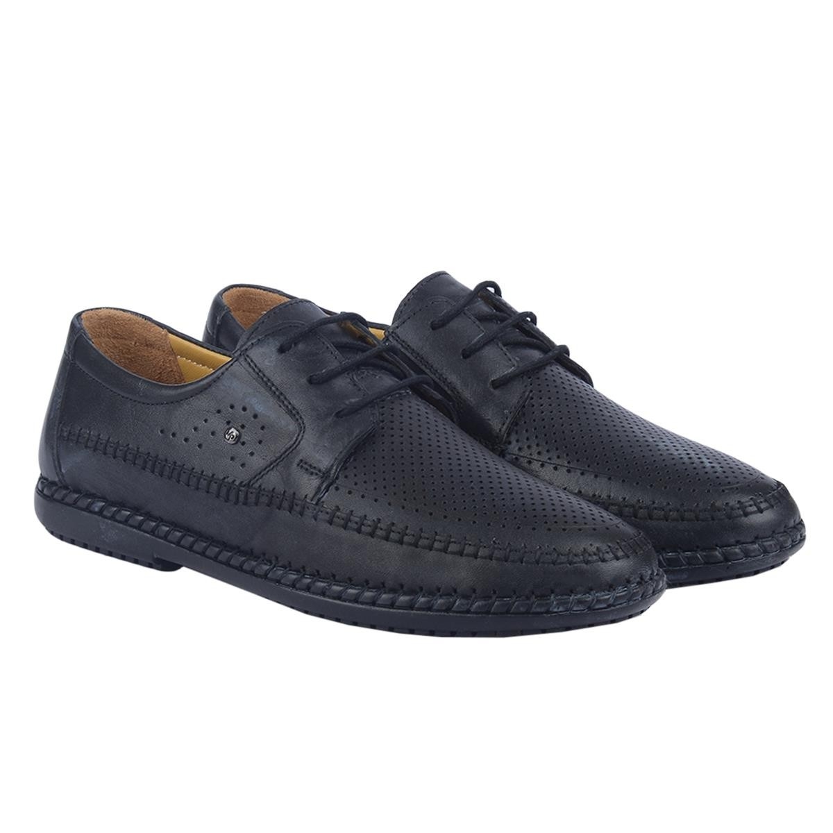 Flo 211-4250 Siyah %100 Deri Günlük Erkek Comfort Ayakkabı. 2