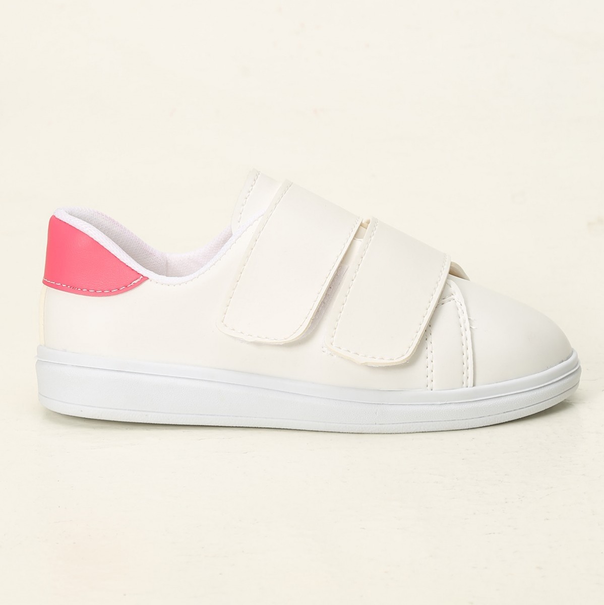 Flo Beyaz-Fuşya Kadın Cırtlı Spor Ayakkabı 4000-19-101003. 3