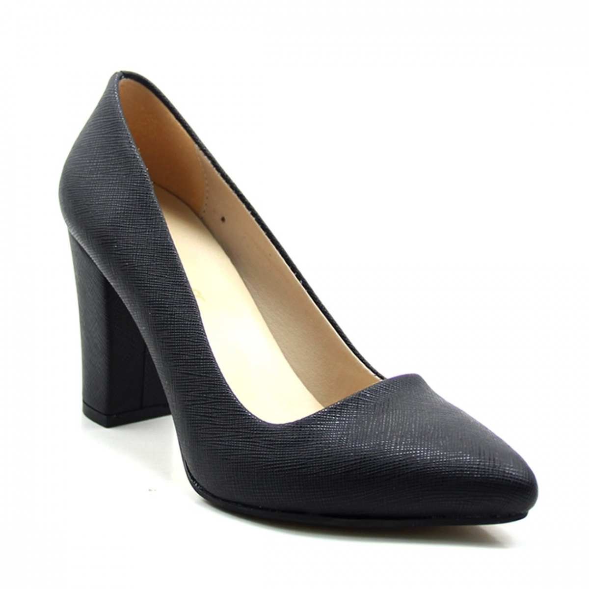 Flo Günlük Topuklu Siyah Rugan Kadın Ayakkabı N-2600. 1