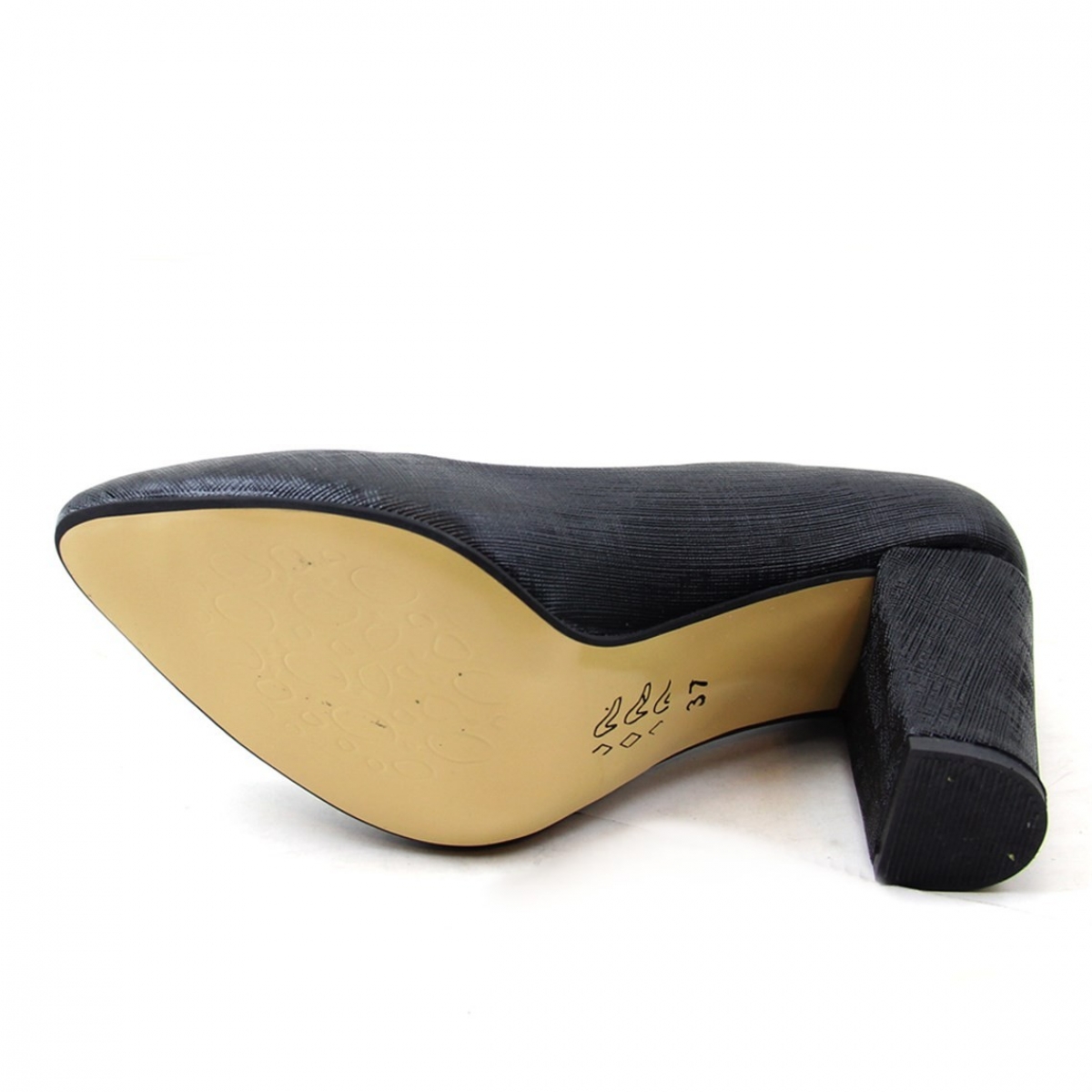 Flo Günlük Topuklu Siyah Rugan Kadın Ayakkabı N-2600. 4