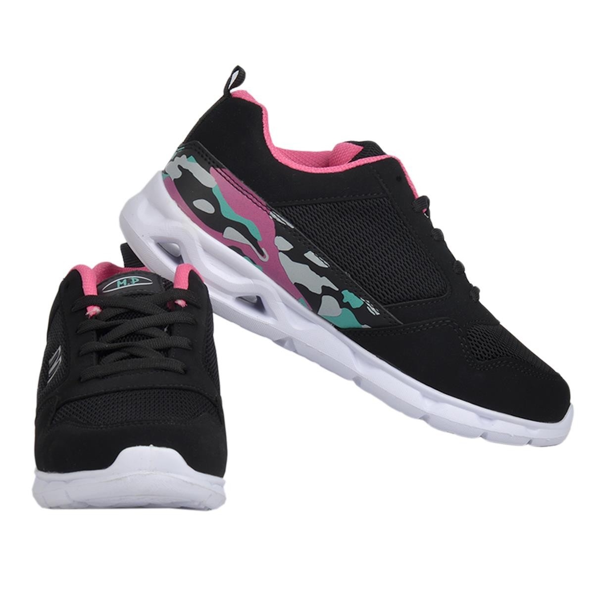 Flo 201-7405 Siyah Yazlık Yürüyüş Koşu Bayan Spor Ayakkabı. 1