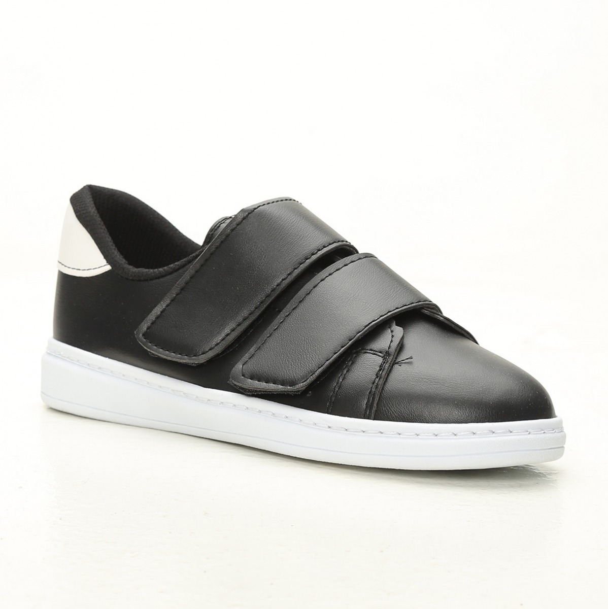 Flo Siyah-Beyaz-Beyaz Kadın Cırtlı Spor Ayakkabı 4000-19-101003. 2