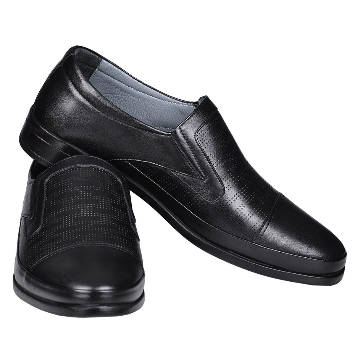 Flo 302-L Siyah %100 Deri Eva Erkek Klasik Ayakkabı. 4