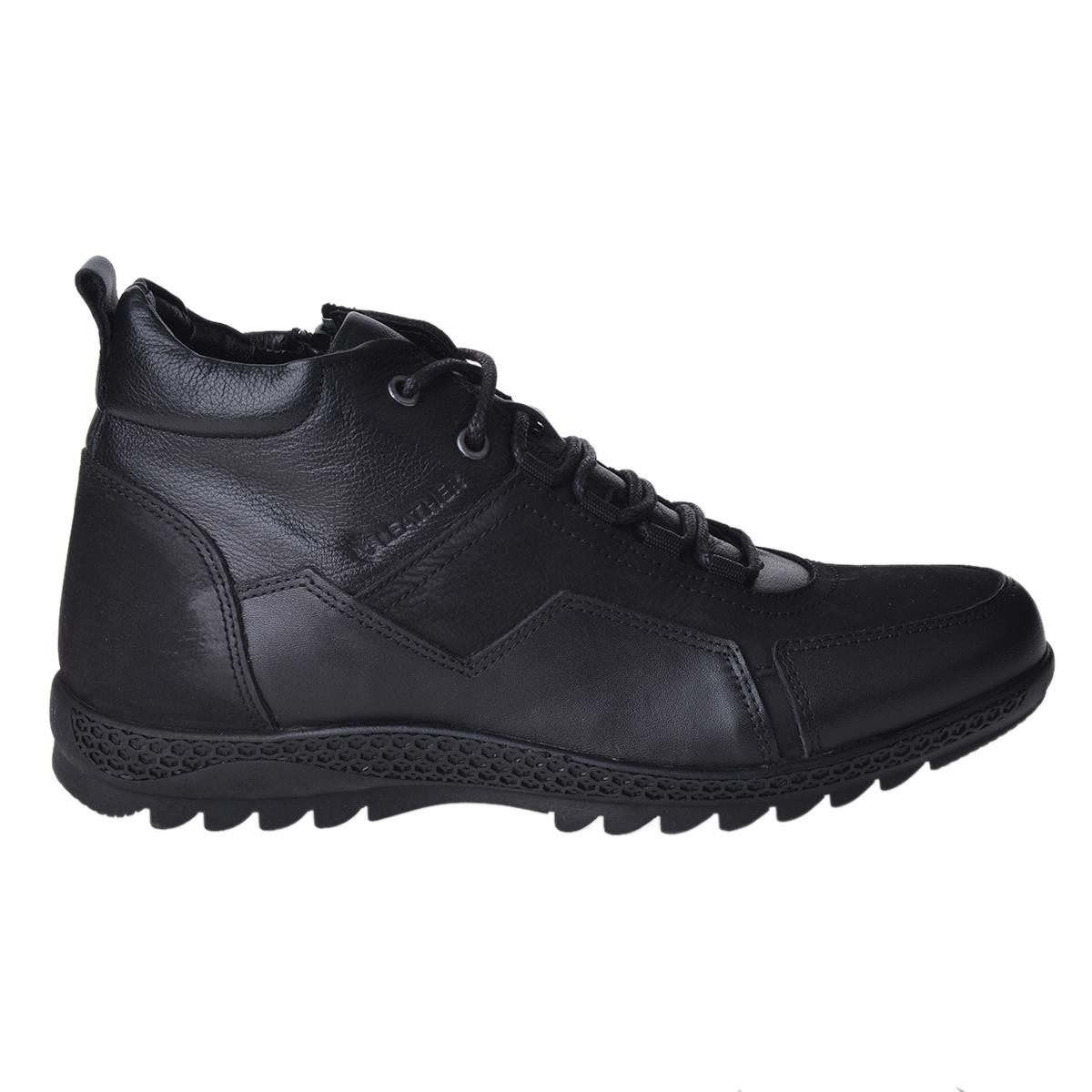 Flo 202-4101 Siyah %100 Deri Kışlık Erkek Bot Ayakkabı. 1