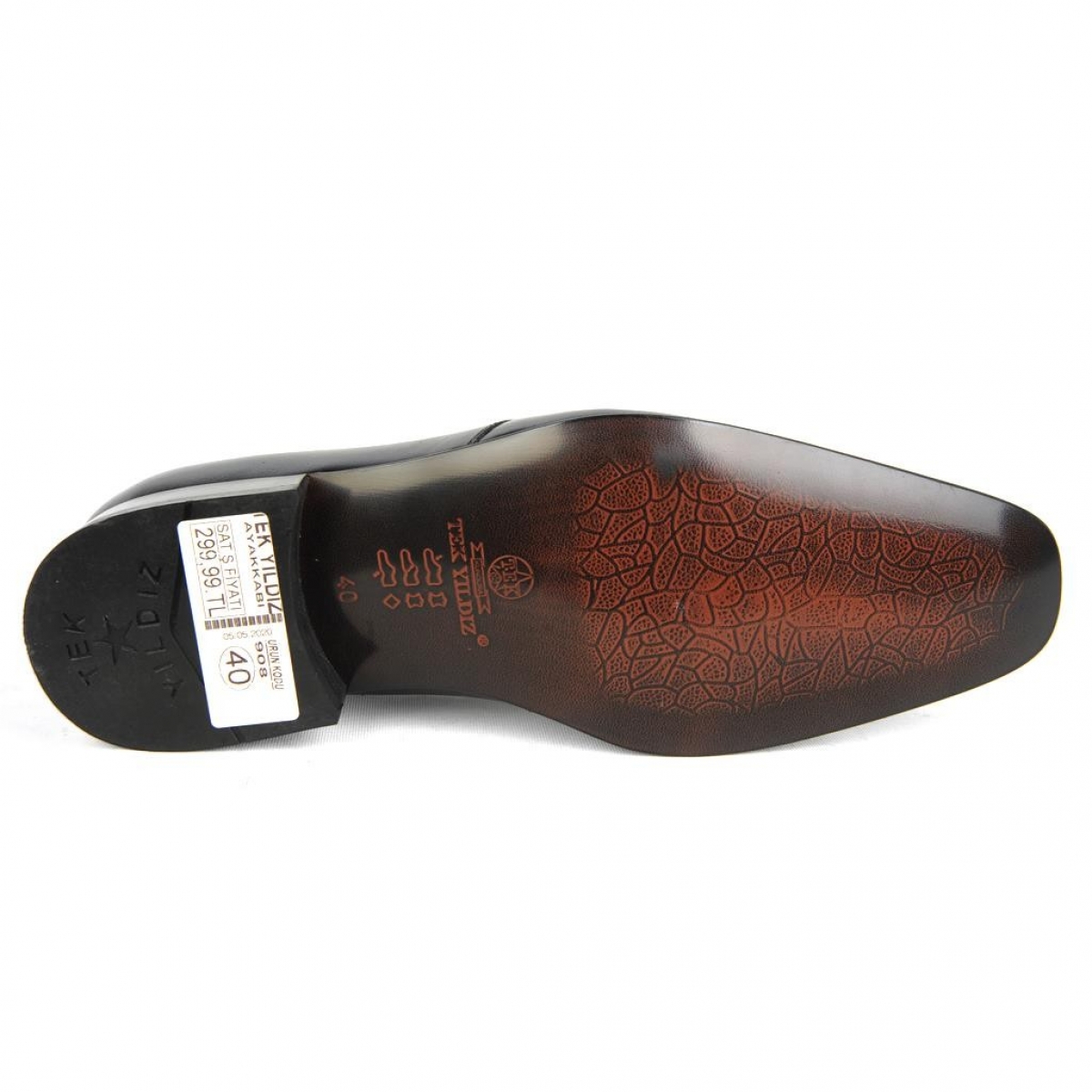 Flo Tek Yıldız 908-5 Siyah %100 Deri Günlük Erkek Klasik Ayakkabı. 1