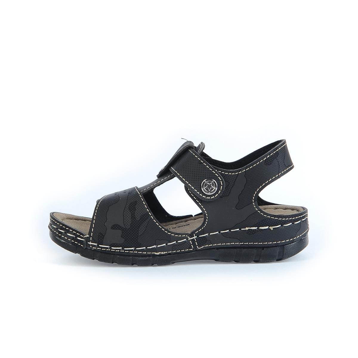 760-5 Siyah Cırtlı Erkek Çocuk Sandalet - Görsel 4