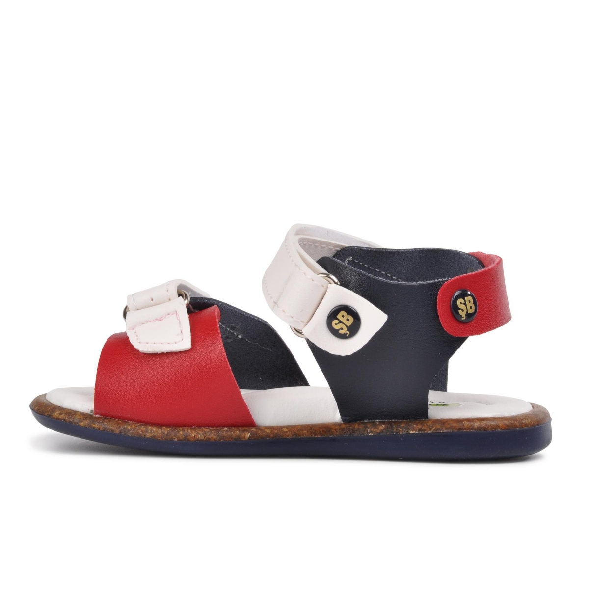 Şiringenç 210109 Lacivert-Beyaz-Kırmızı Comfort Erkek Çocuk Sandalet - Görsel 3