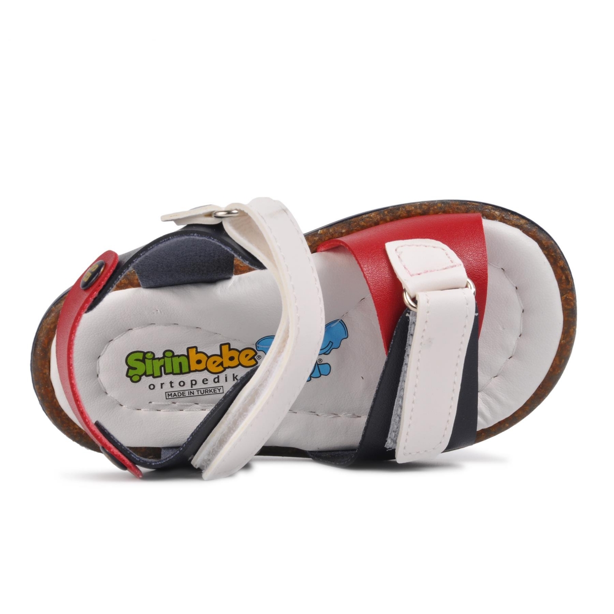 Şiringenç 210109 Lacivert-Beyaz-Kırmızı Comfort Erkek Çocuk Sandalet - Görsel 5