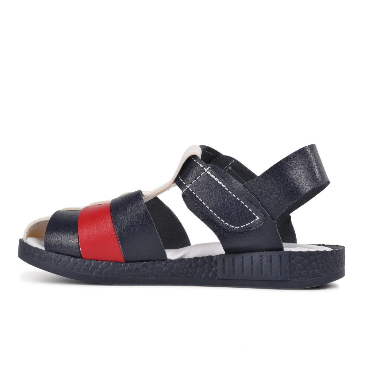 Şiringenç 210111 Lacivert-Beyaz-Kırmızı Comfort Erkek Çocuk Sandalet - Görsel 3