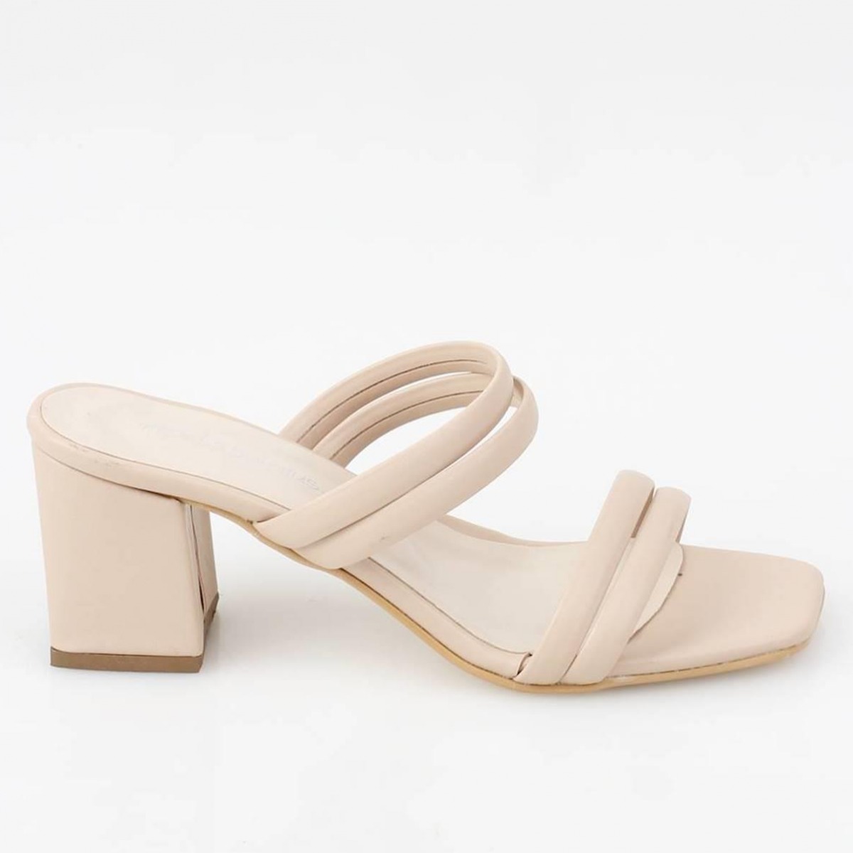 Ten İnce Çift Bantlı Topuklu Terlik - Benjo - Görsel 4