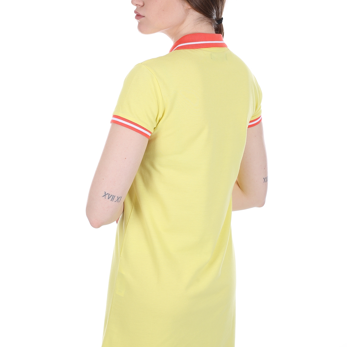 Flo Kadın Kısa Kol Polo Yaka Elbise Sarı/Yellow 21S181765SS20. 4