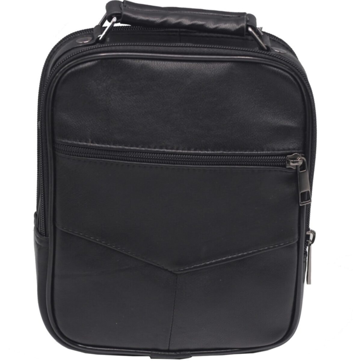 Flo buybox nw-3001 kapaklı orta boy hakiki deri kasalı erkek el ve omuz çantası SİYAH. 1