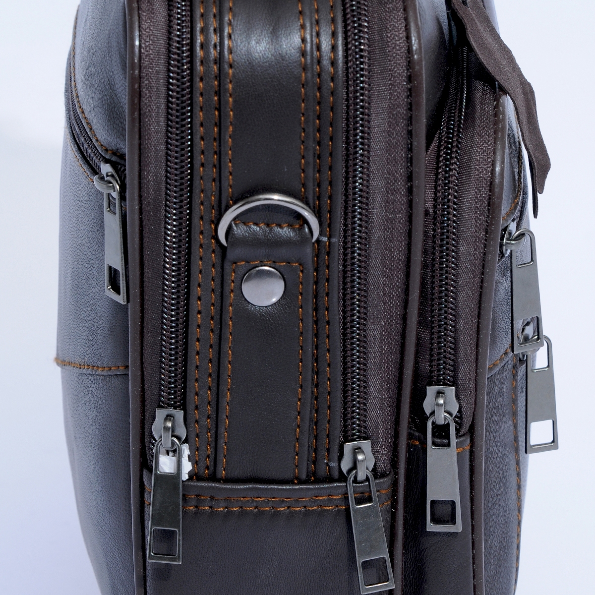 Flo nw-3009 büyük boy hakiki deri kasalı erkek el ve omuz çantası KAHVE. 4