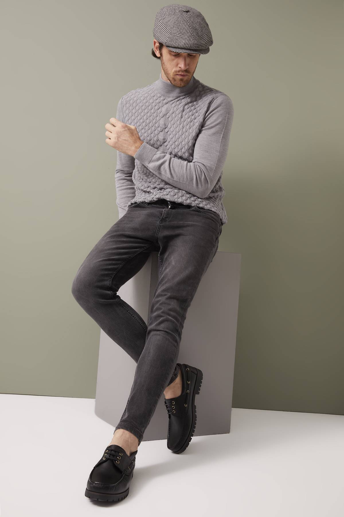 , Erkek Hakiki Deri Ayakkabı 113984 K03 SIYAH - Görsel 2