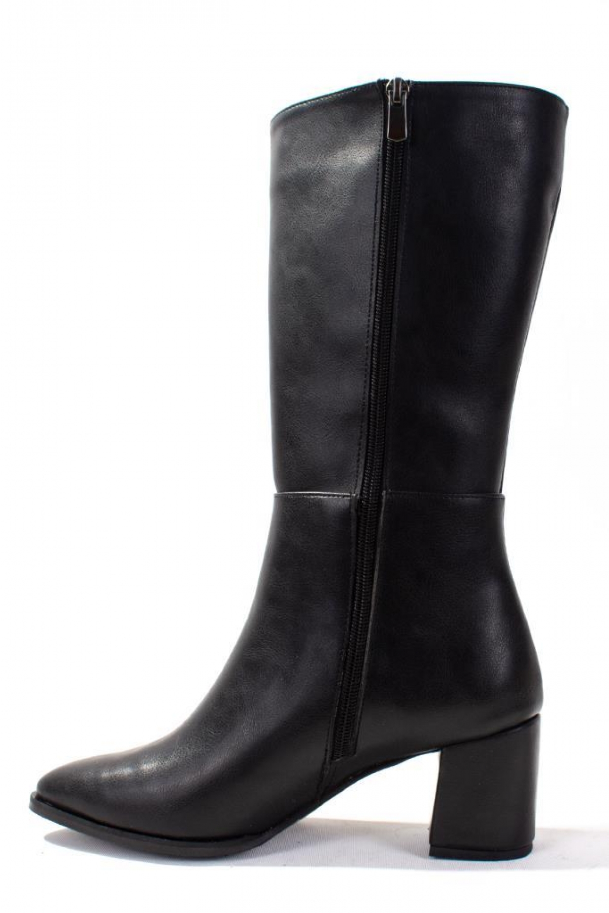 DZA07-998800 Siyah Günlük Topuklu Kadın Çizme - Görsel 4