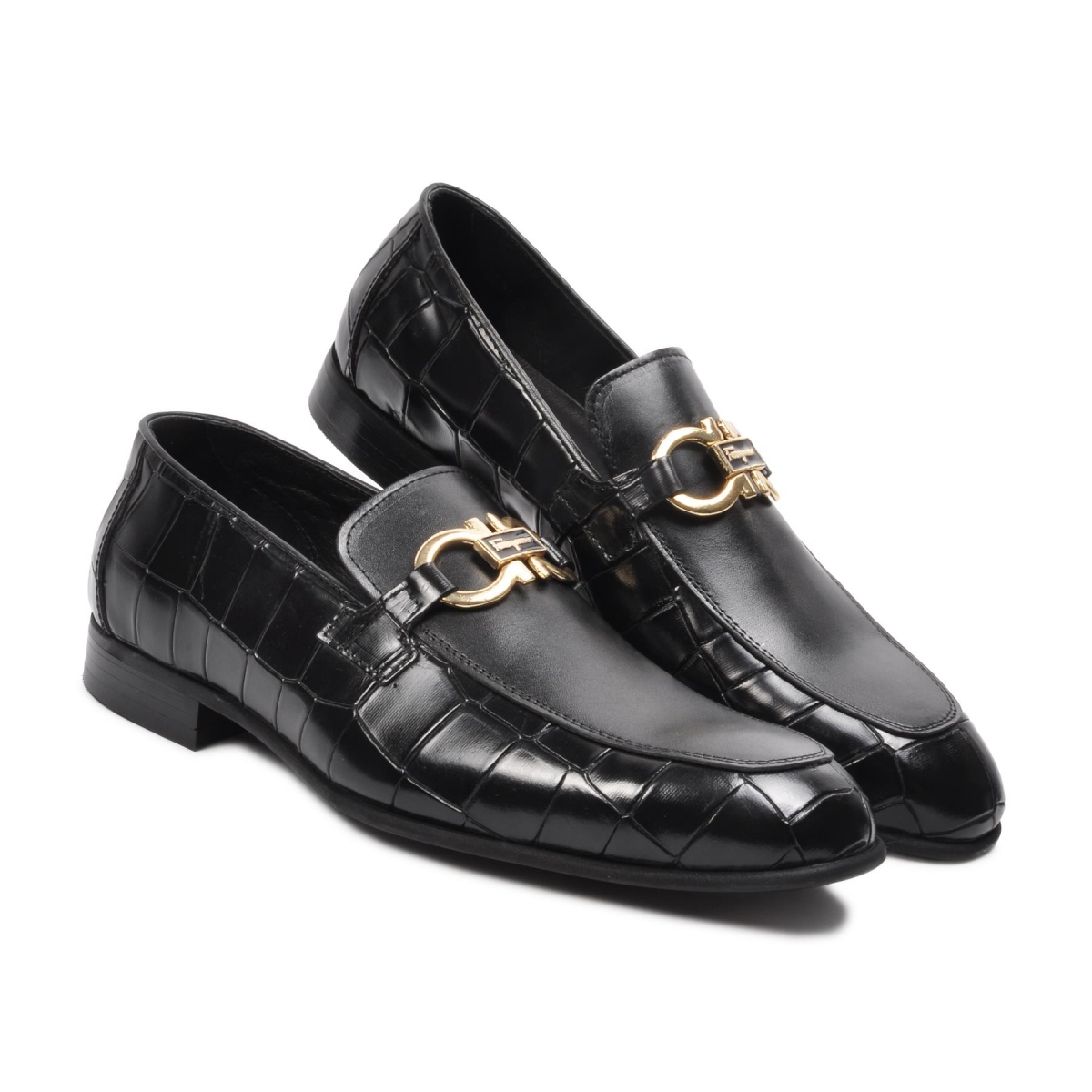 Flo Premium 2302 Siyah Hakiki Deri Erkek Klasik Ayakkabı. 2