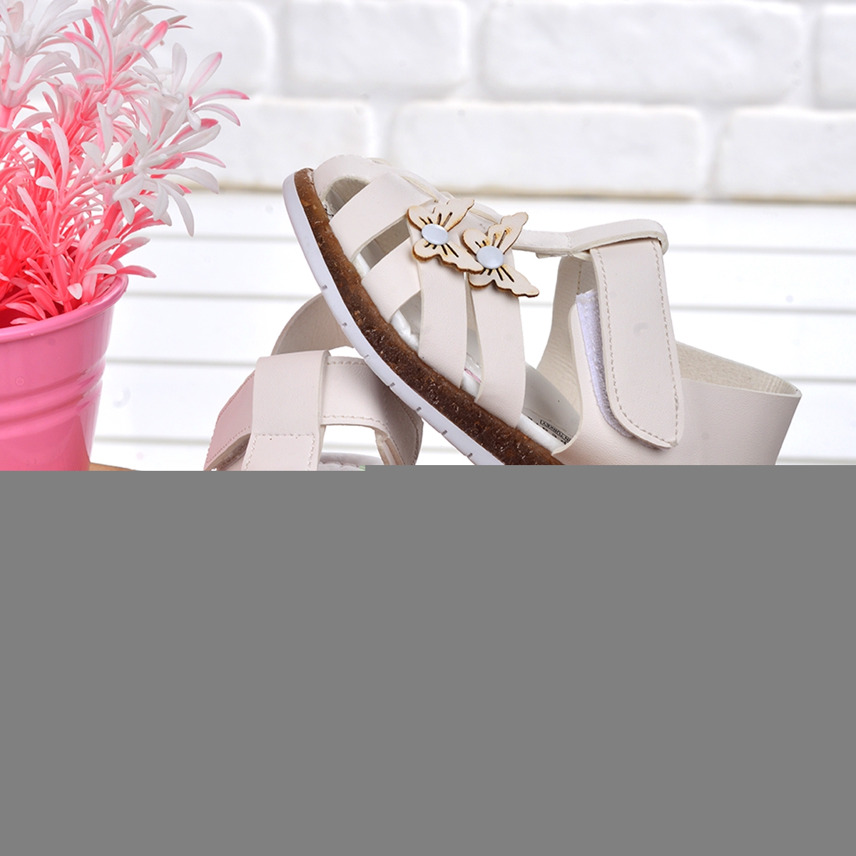 Günlük Kız Çocuk Bebe Sandalet Şb 2262-71 Beyaz - Görsel 5