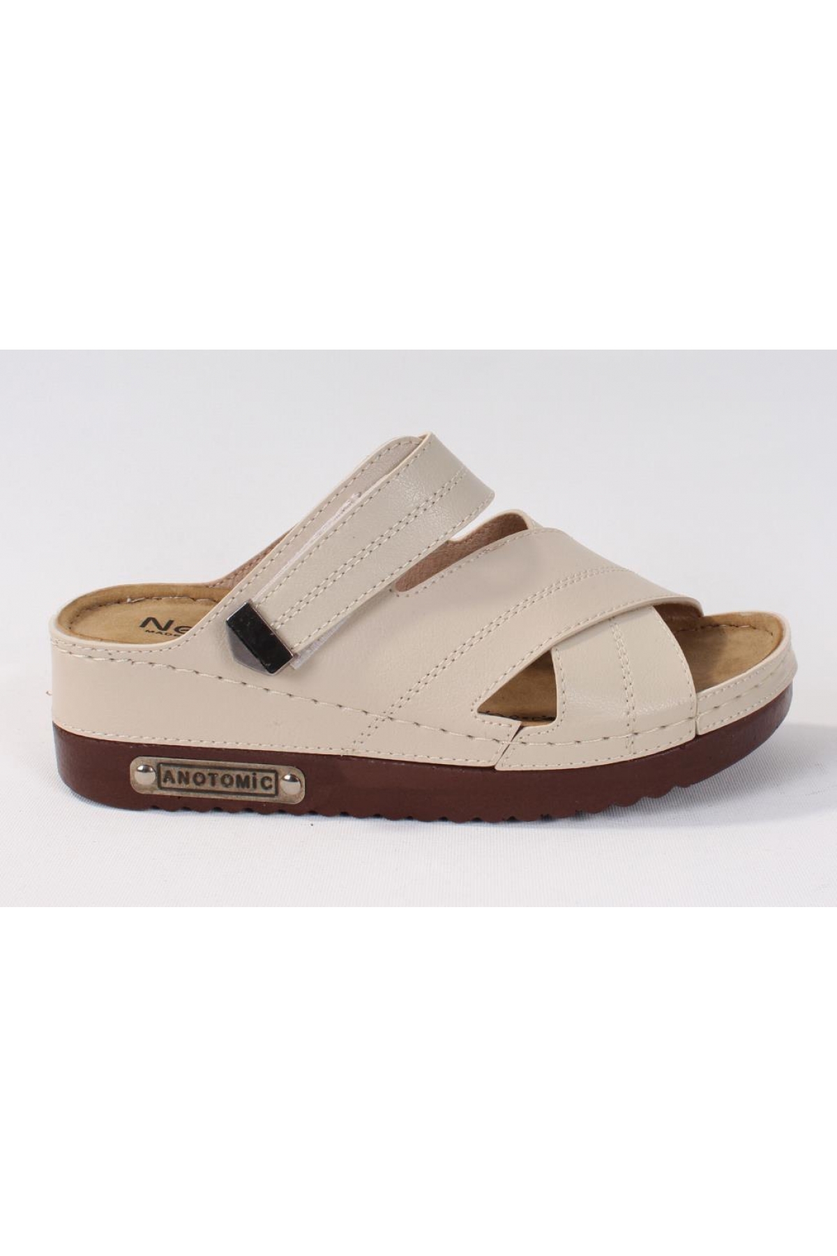 DZA37-3005 Bej Günlük Ortopedik Kadın Terlik - Görsel 3
